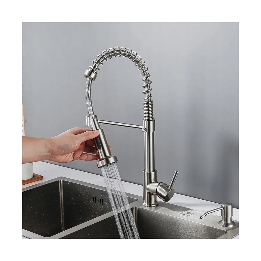 REA-B0417 - Torneira de cozinha com bico extraível COLIN 42,5 cm níquel