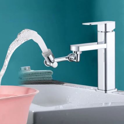 REA-B0660 - Adaptador giratório para torneira de lavatório, acabamento cromado polido