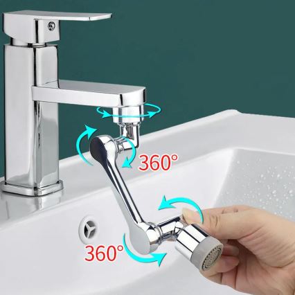 REA-B0660 - Adaptador giratório para torneira de lavatório, acabamento cromado polido