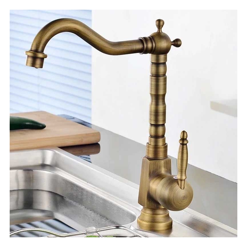 REA-B2150 - Misturador para lavatório BONA 28,5 cm, acabamento dourado escovado