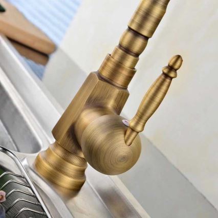 REA-B2150 - Misturador para lavatório BONA 28,5 cm, acabamento dourado escovado