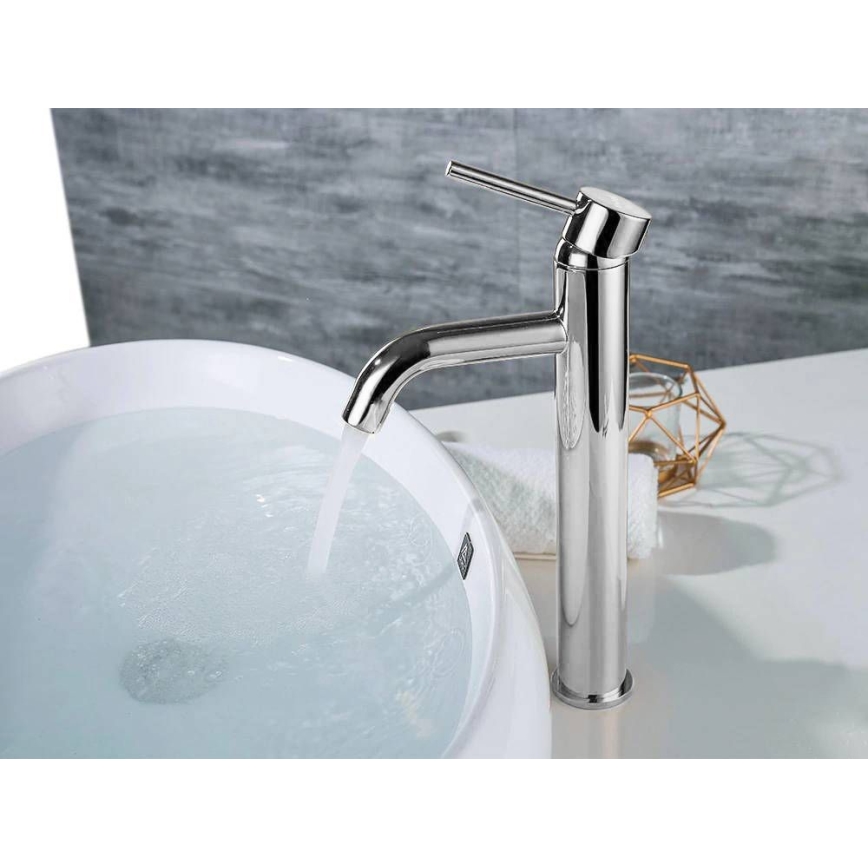 REA-B4104 - Misturador para lavatório LUNGO 28 cm, acabamento cromado brilhante