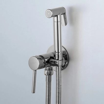 REA-B4106 - Misturadora para bidé com duche de mão para instalação encastrada LUNGO cromado brilhante