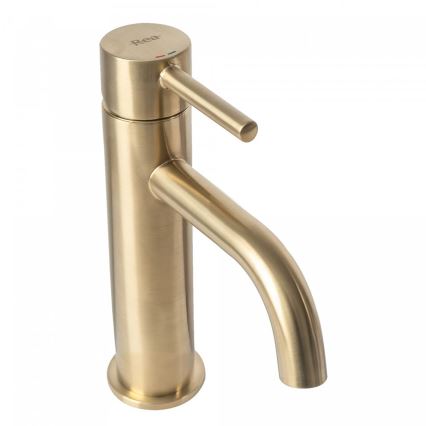 REA-B4527 - Misturadora para lavatório LUNGO 16,5 cm dourada escovada