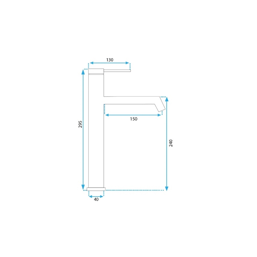REA-B5319 - Misturador para lavatório FOSS 29,5 cm, acabamento dourado escovado