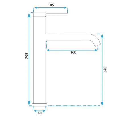 REA-B5330 - Torneira para lavatório CLIF 29,5 cm níquel
