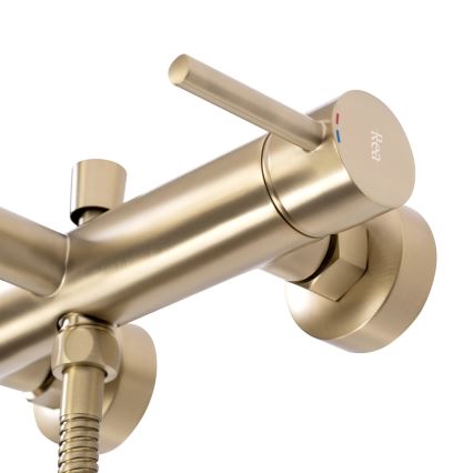 REA-B8010 - Conjunto para banheira LUNGO, dourado escovado