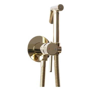 REA-B8979 - Misturador para bidé com duche de mão para instalação embutida LUNGO dourado