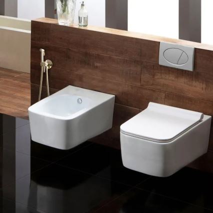REA-B8979 - Misturador para bidé com duche de mão para instalação embutida LUNGO dourado