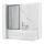 REA-K7390 - Resguardo para banheira LAGOS 140 x 80 cm preto/transparente