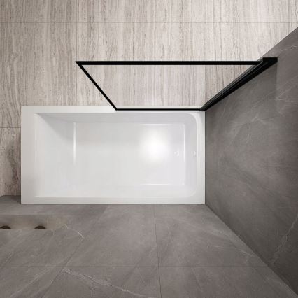 REA-K7390 - Resguardo para banheira LAGOS 140 x 80 cm preto/transparente
