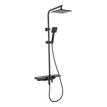 REA-P0636 - Conjunto de duche BRAVO preto fosco