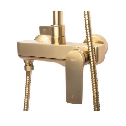 REA-P2400 - Conjunto de duche com misturador AVALON dourado escovado
