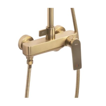 REA-P2400 - Conjunto de duche com misturador AVALON dourado escovado