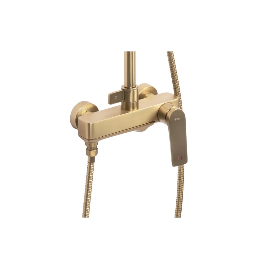 REA-P2400 - Conjunto de duche com misturador AVALON dourado escovado