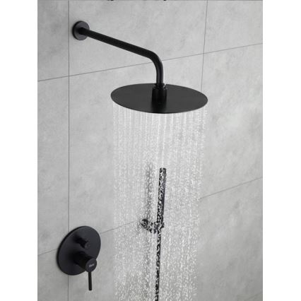 REA-P4100 - Conjunto de duche com bateria de encastre LUNGO preto