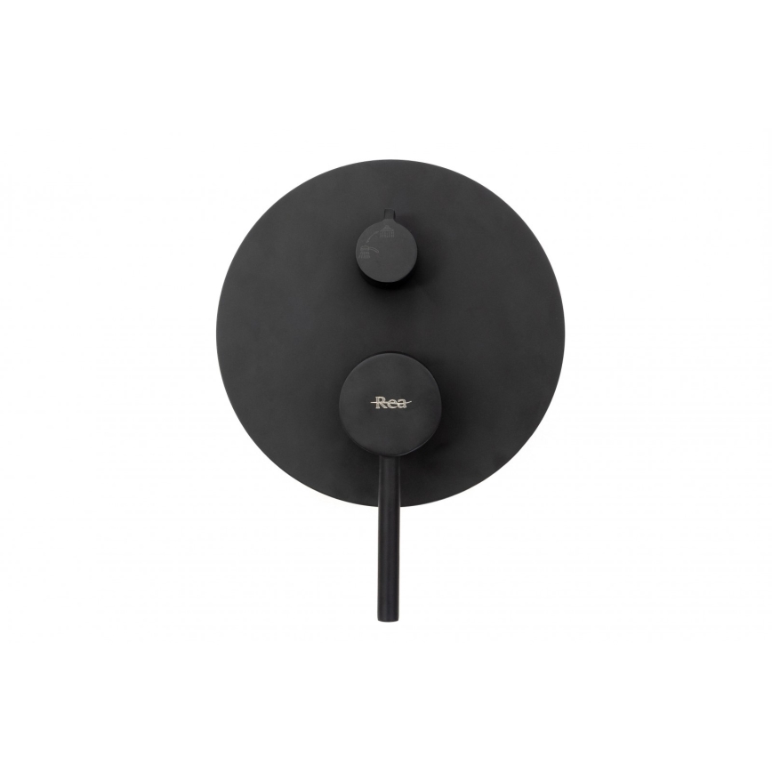 REA-P4100 - Conjunto de duche com bateria de encastre LUNGO preto