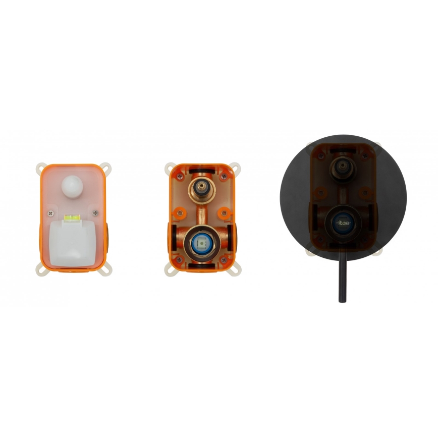 REA-P4100 - Conjunto de duche com bateria de encastre LUNGO preto