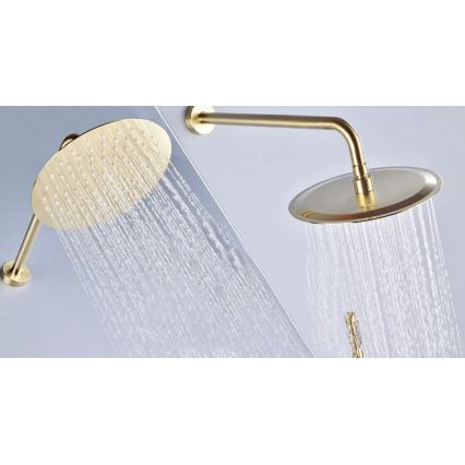REA-P4110 - Conjunto de duche com bateria de encastrar LUNGO dourado