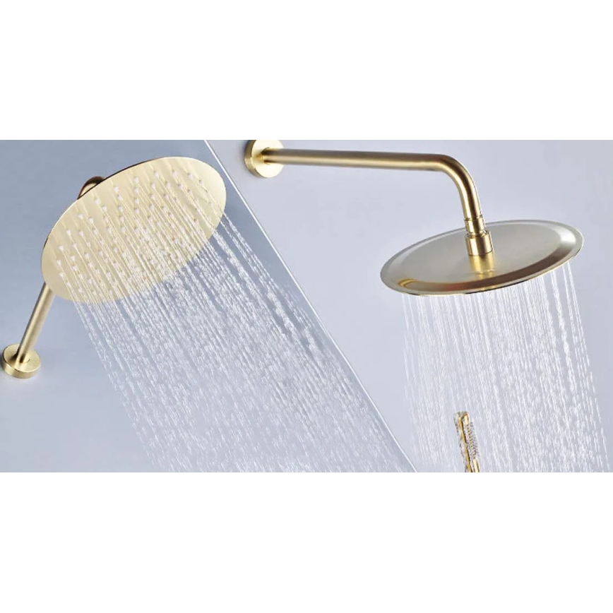 REA-P4110 - Conjunto de duche com bateria de encastrar LUNGO dourado