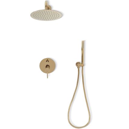 REA-P4110 - Conjunto de duche com bateria de encastrar LUNGO dourado