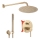 REA-P4160 - Conjunto de duche com misturador encastrado LUNGO, dourado escovado