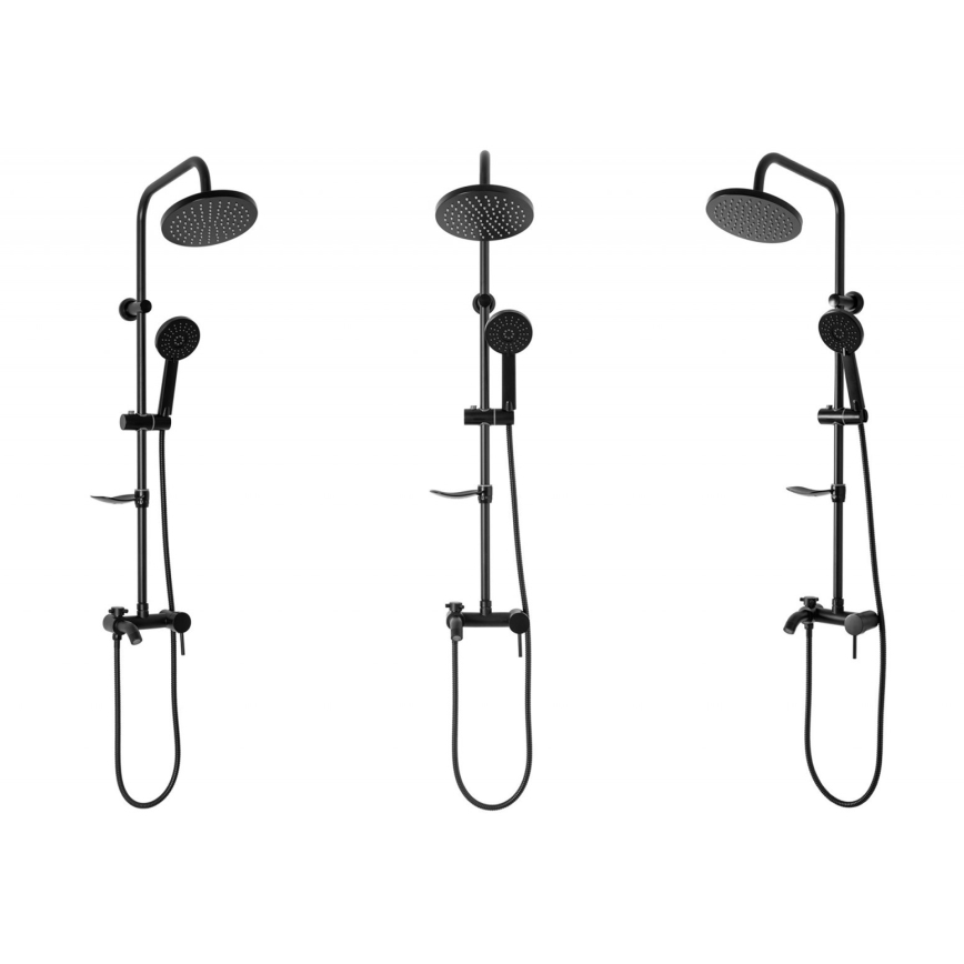 REA-P7005 - Conjunto de duche LUIS preto mate