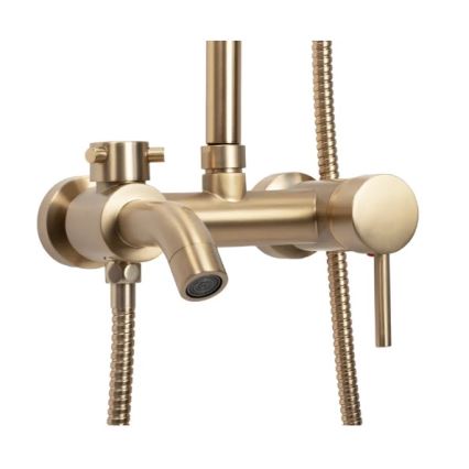 REA-P7051 - Conjunto de duche com misturador LUIS dourado escovado