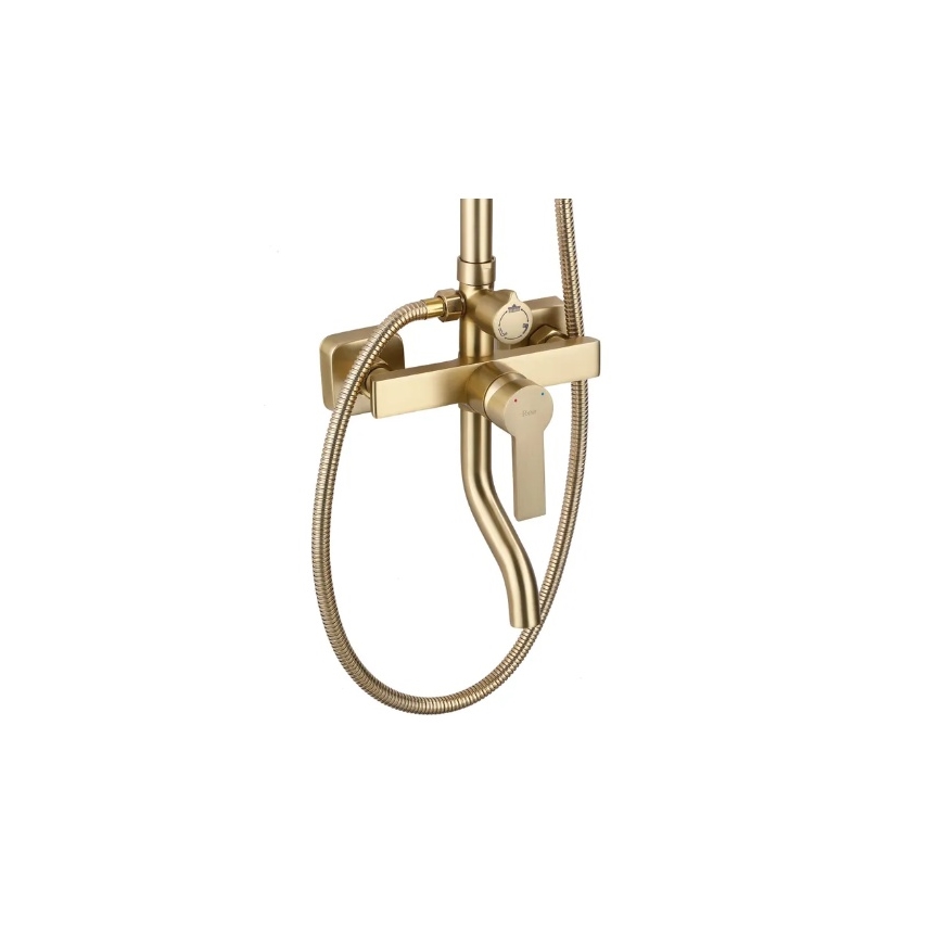 REA-P7841 - Conjunto de duche com torneira ARGUS dourado escovado