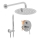 REA-P8007 - Conjunto de duche com misturador de encastrar LUNGO cromo brilhante