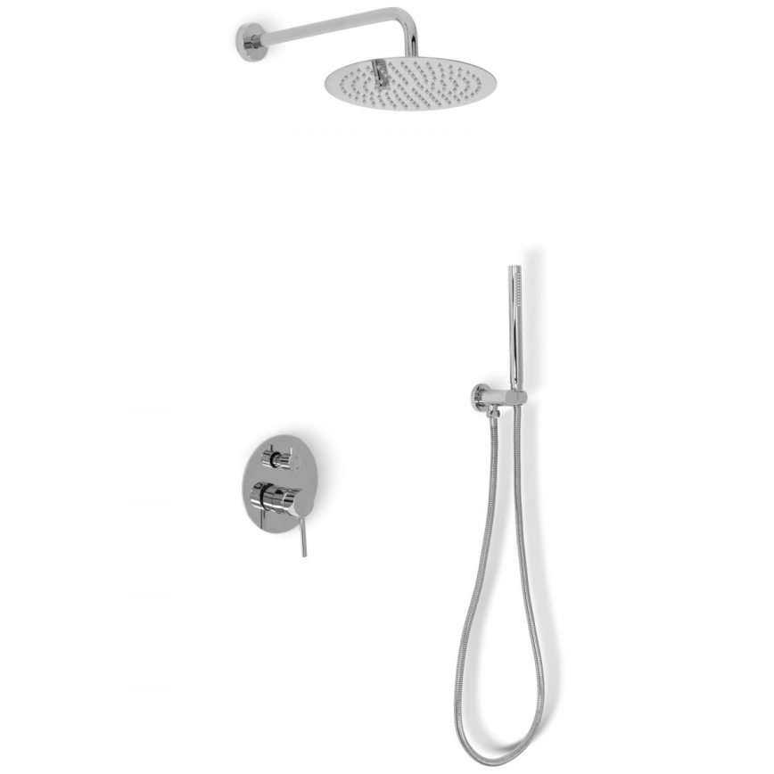 REA-P8007 - Conjunto de duche com misturador de encastrar LUNGO cromo brilhante