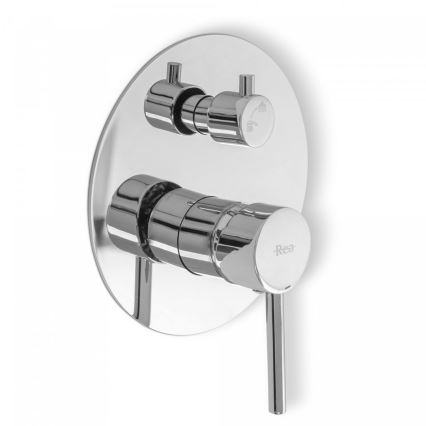 REA-P8007 - Conjunto de duche com misturador de encastrar LUNGO cromo brilhante