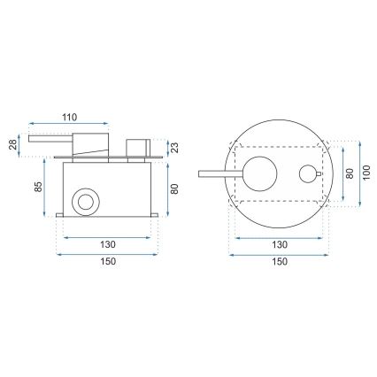 REA-P8007 - Conjunto de duche com misturador de encastrar LUNGO cromo brilhante