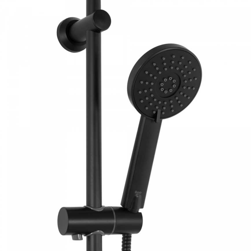 REA-P8804 - Conjunto de duche com misturador termostático BLISS preto mate
