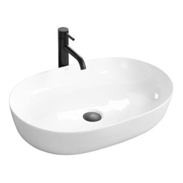 REA-U0024 - Lavatório de bancada CLEO 41x60,5 cm cerâmica/branco brilhante