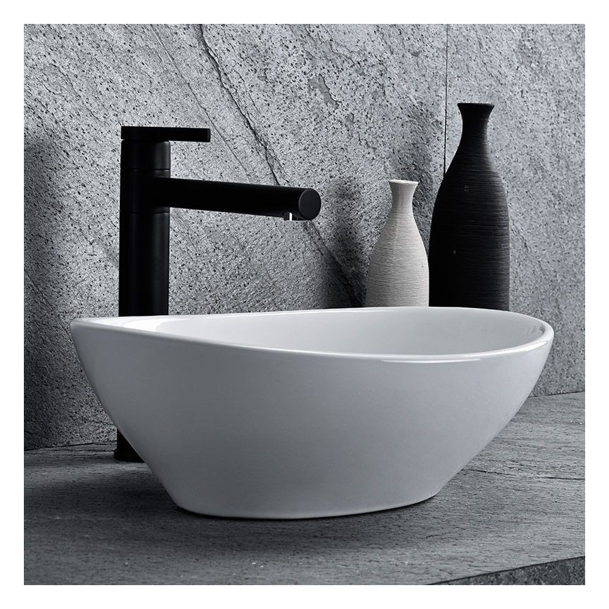 REA-U0133 - Lavatório de bancada SOFIA 34,5x41 cm cerâmica/branco brilhante