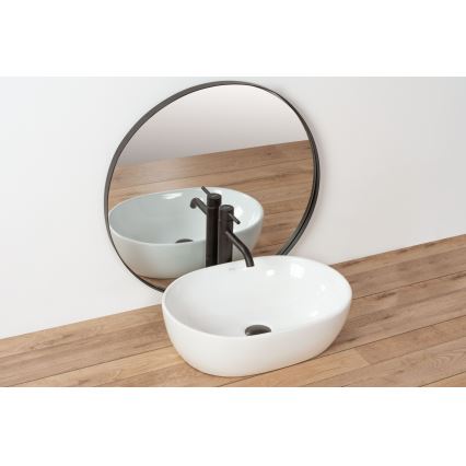 REA-U0416 - Lavatório de bancada AMELIA 34,5x48 cm cerâmica/branco brilhante