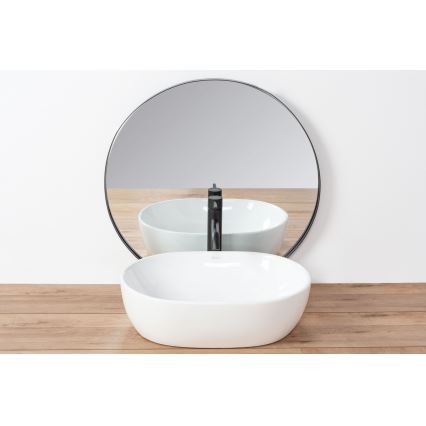 REA-U0416 - Lavatório de bancada AMELIA 34,5x48 cm cerâmica/branco brilhante