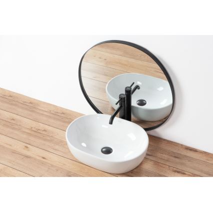 REA-U0416 - Lavatório de bancada AMELIA 34,5x48 cm cerâmica/branco brilhante
