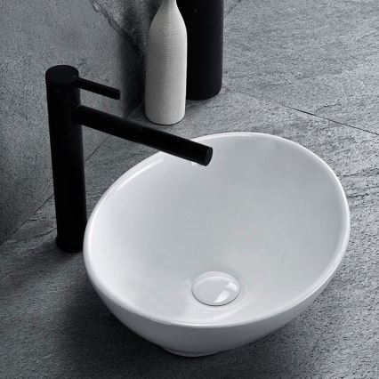 REA-U0623 - Lavatório de bancada SOFIA MINI 27x34 cm cerâmica/branco brilhante
