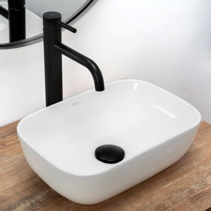 REA-U5667 - Lavatório para bancada BELINDA MINI 25x36 cm, cerâmica/branco brilhante