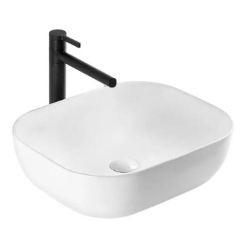 REA-U6300 - Lavatório para bancada MONA SLIM 40x50,5 cm cerâmica/branco brilhante