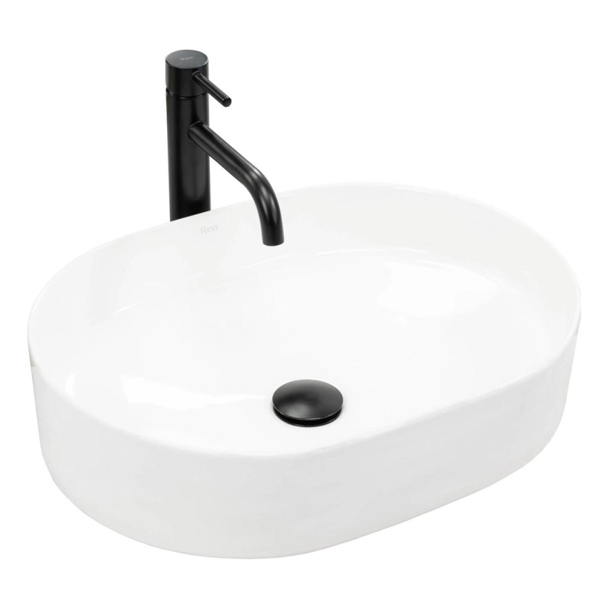 REA-U6563 - Lavatório de sobrepor NADIA 38x50 cm cerâmica/branco brilhante
