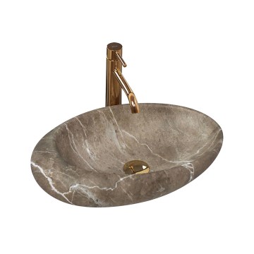 REA-U6650 - Lavatório de bancada ROXY 31x49 cm cerâmica/cinzento/efeito mármore