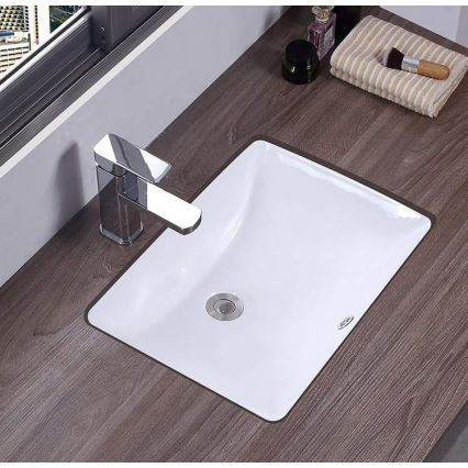 REA-U6653 - Lavatório de embutir ADELA 33x46 cm cerâmica/branco brilhante