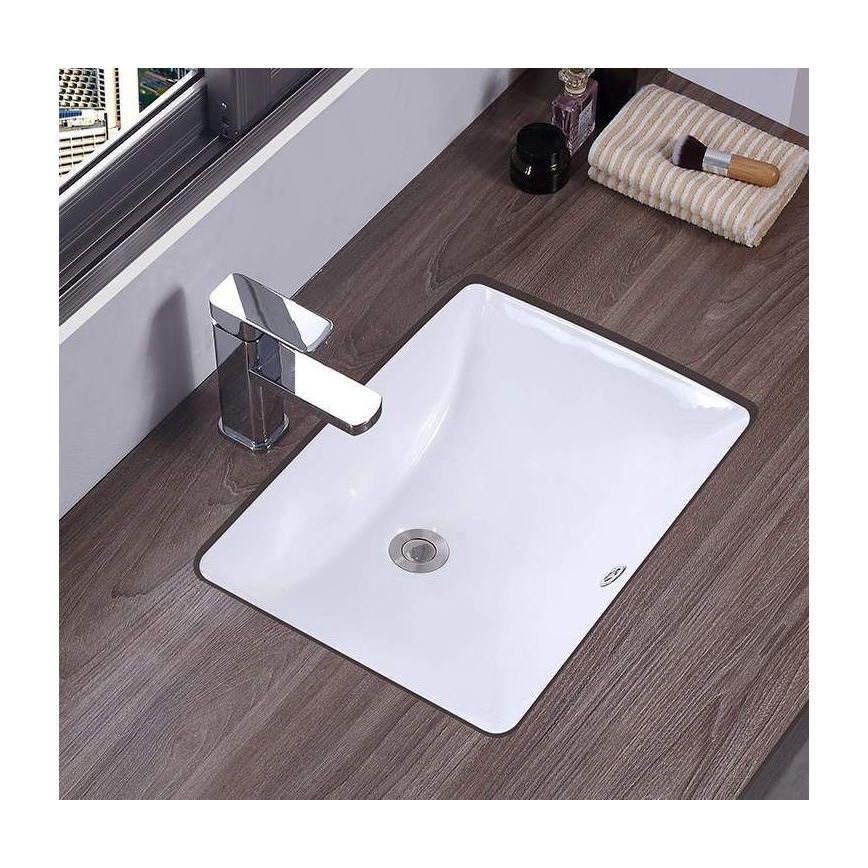 REA-U6653 - Lavatório de embutir ADELA 33x46 cm cerâmica/branco brilhante