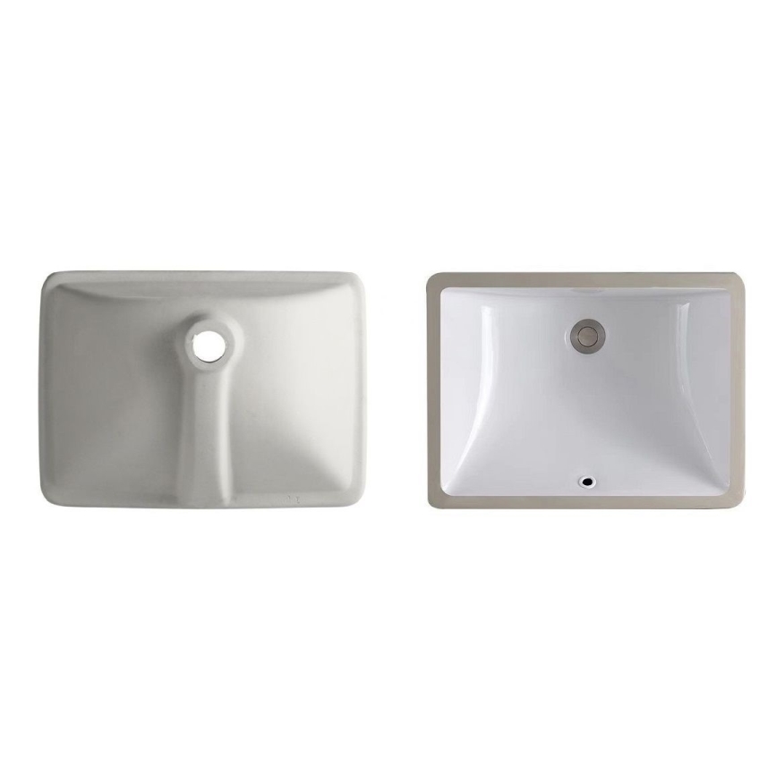 REA-U6653 - Lavatório de embutir ADELA 33x46 cm cerâmica/branco brilhante