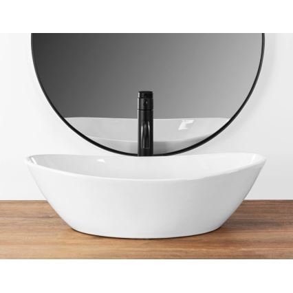 REA-U6801 - Lavatório de bancada KATE 33,5x55,5 cm cerâmica/branco brilhante