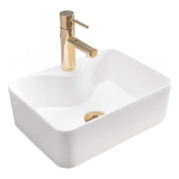 REA-U8196 - Lavatório de bancada KELLY MINI 31x41 cm cerâmica/branco brilhante