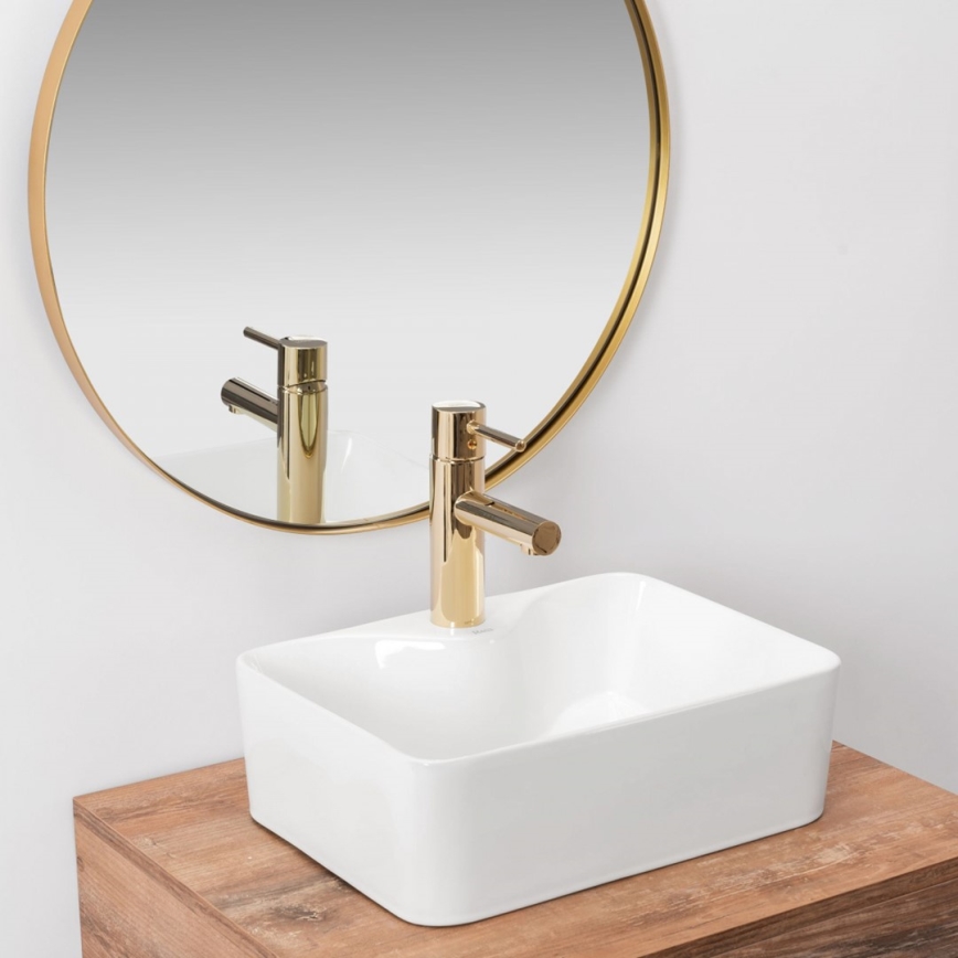 REA-U8196 - Lavatório de bancada KELLY MINI 31x41 cm cerâmica/branco brilhante